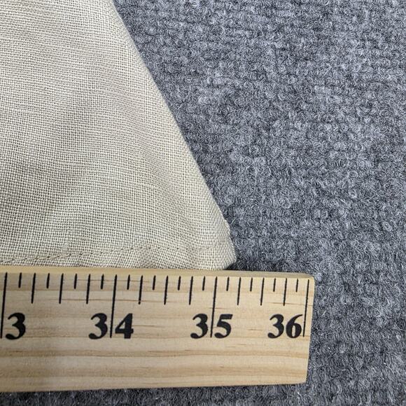 For Cynthia Jacket Womens Large Beige Hooded 100% Linen Flare Button Detail Coat - Picture 9 of 16